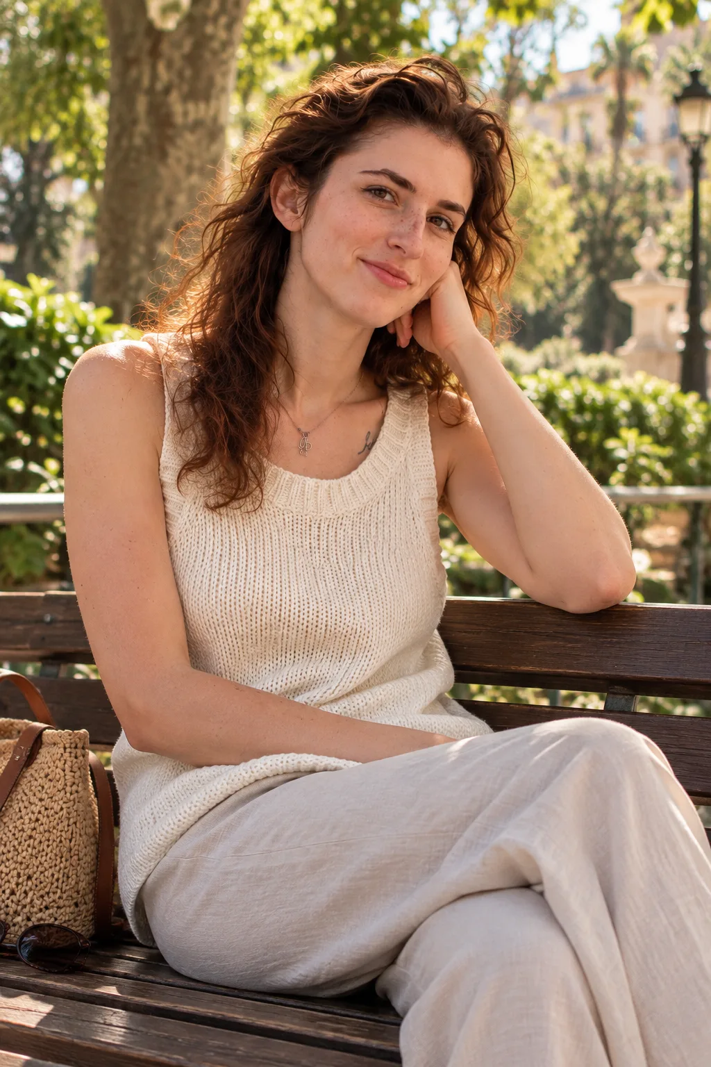 on the bench