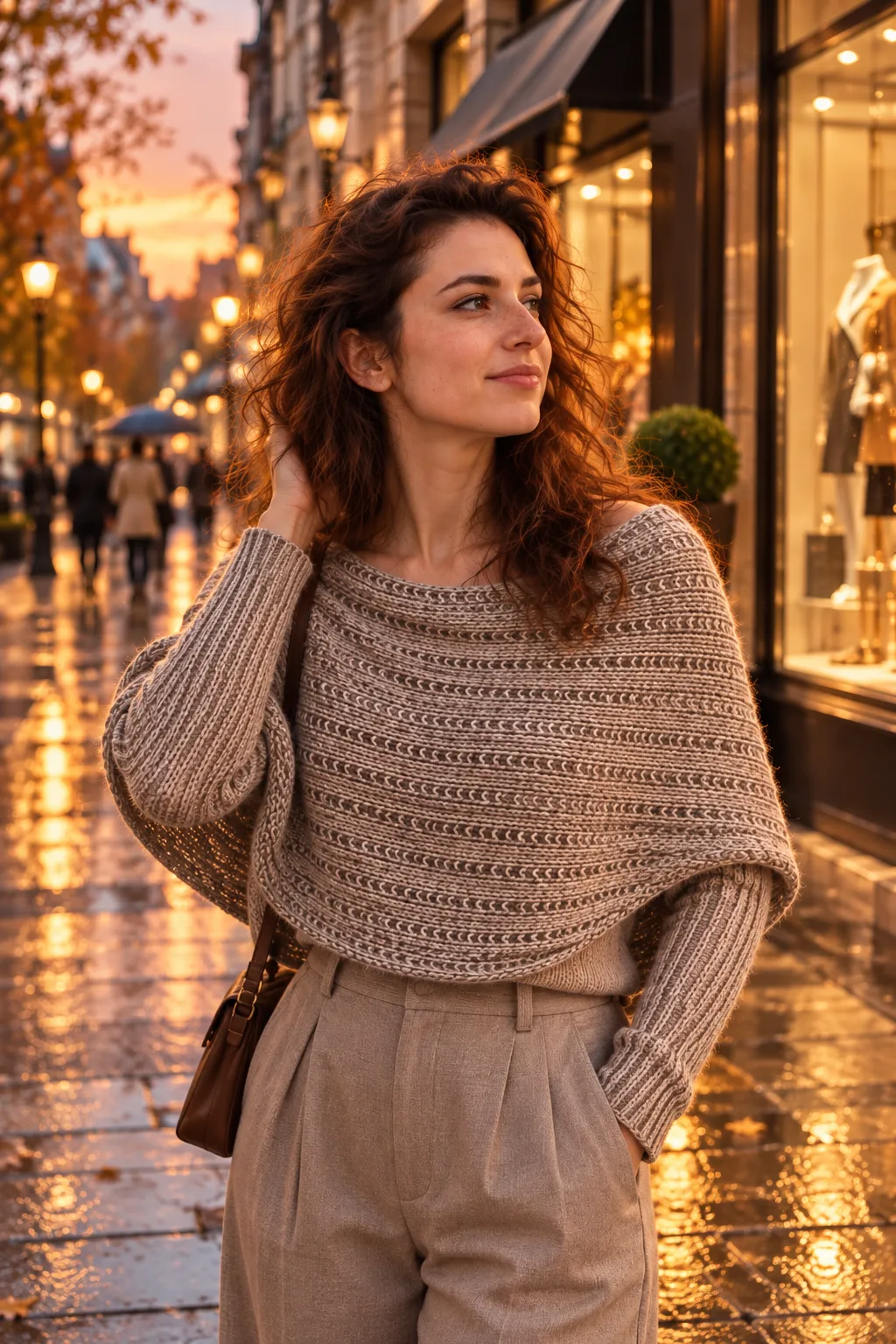 in the street